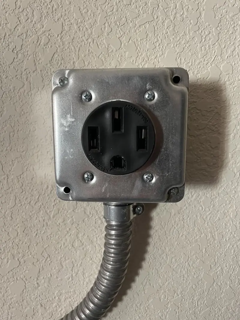 NEMA 14-50 outlet installed for Electrical Panel Upgrade in Rocklin